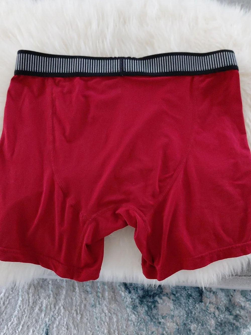AND1 Men's Crimson Boxer Briefs with Black Waistband